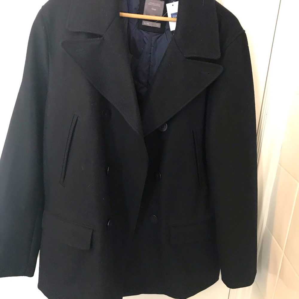 NWT Gap Pea Coat XL Navy Blue